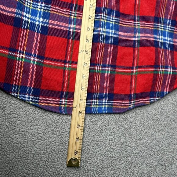 Polo Ralph Lauren Shirt Mens Medium Plaid Patchwork Flannel Button Down Strap - Picture 13 of 13